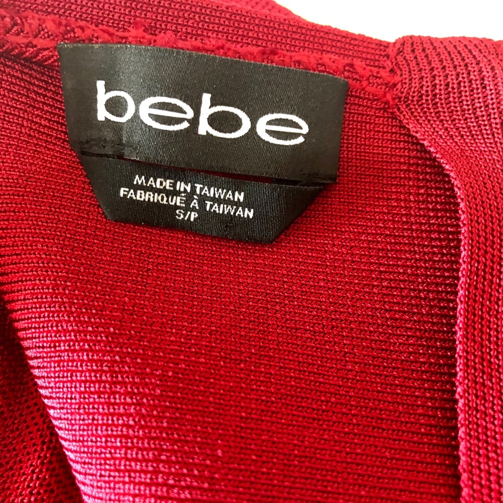 Bebe 2 piece bandage set Red Sz S - Picture 4 of 4